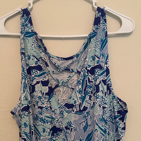 Lilly Pulitzer purple Blue and White Floral Midi Dress (koala design) - Picture 6 of 8